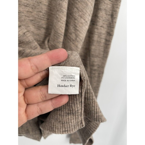 Hawker Rye Sweater  Heather Beige/ Brown Half Zip‎ Mock Neck Size XXL - Picture 5 of 6